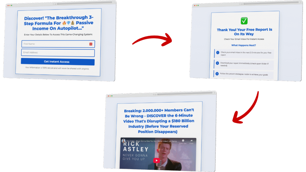 optin page blue theme template pack