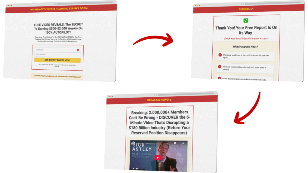 optin page warning template pack