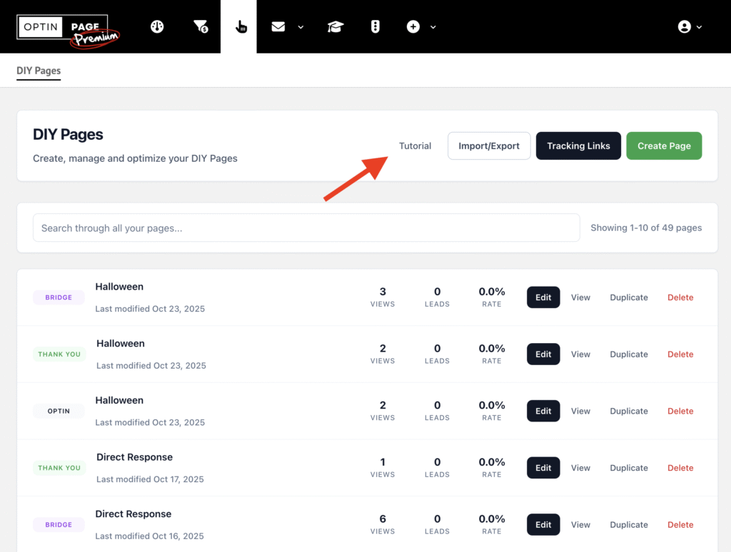 optin page tutorials