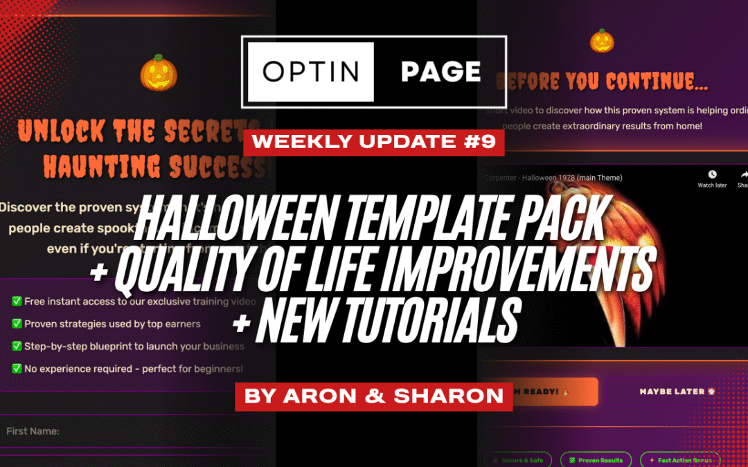 Weekly Update #9: Halloween Template Pack + Quality of Life Improvements + New Tutorials