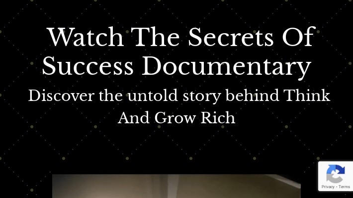 Optin Page #10 - Secrets Of Success - Documentary